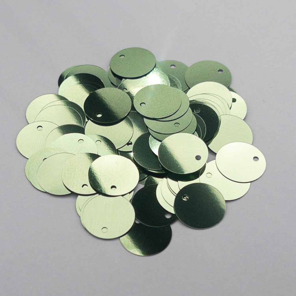 TSSC variant image | 12mm Circle | Side Hole | Pale peridot