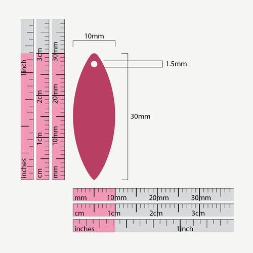 10*30mm Pointed Oval | 100% Recycled Plastic