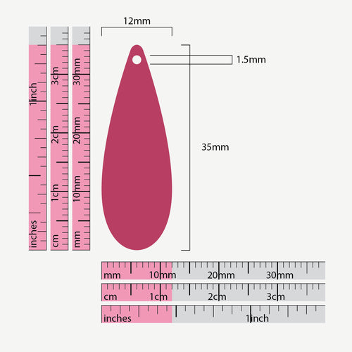 12*35mm Teardrop | 100% Recycled Plastic