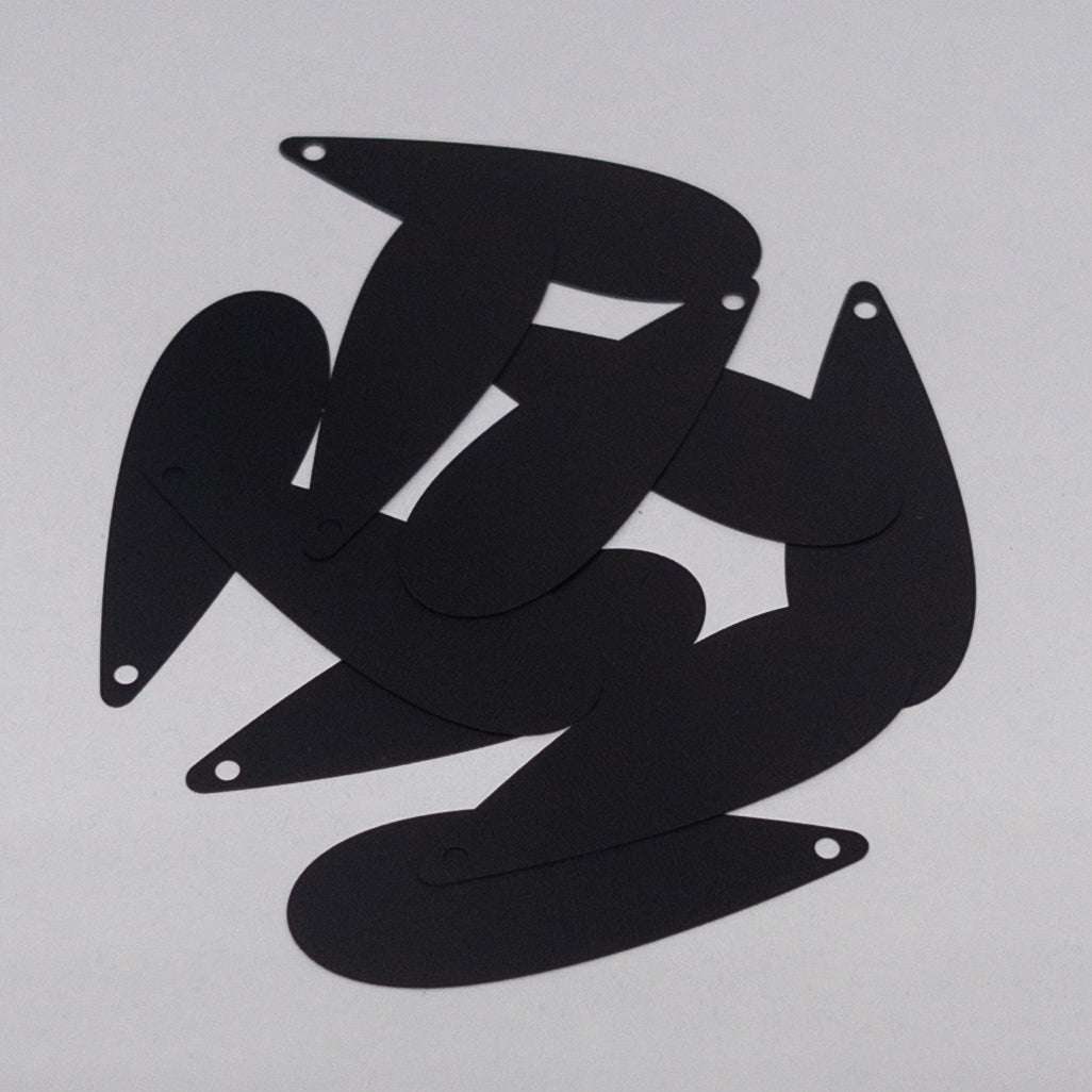 TSSC variant image | 12*35mm Teardrop | Black liquorice